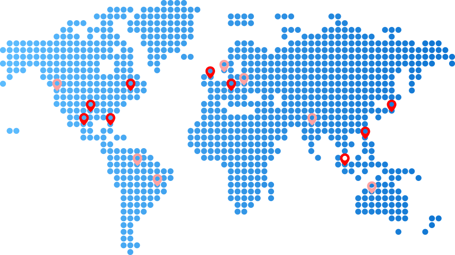 Papyrus VIP Global Network Map With DDoS Protection the Points Of presence Locations